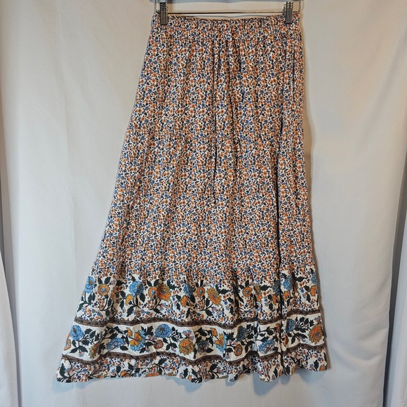 Zesica Dresses & Skirts - Zesica Floral Maxi Skirt Medium Multicolor Boho Cottagecore Prairie Hippie earth